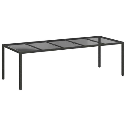 Tavolo da Giardino Nero Puro 250 x 100 x 75 cm polyrattan