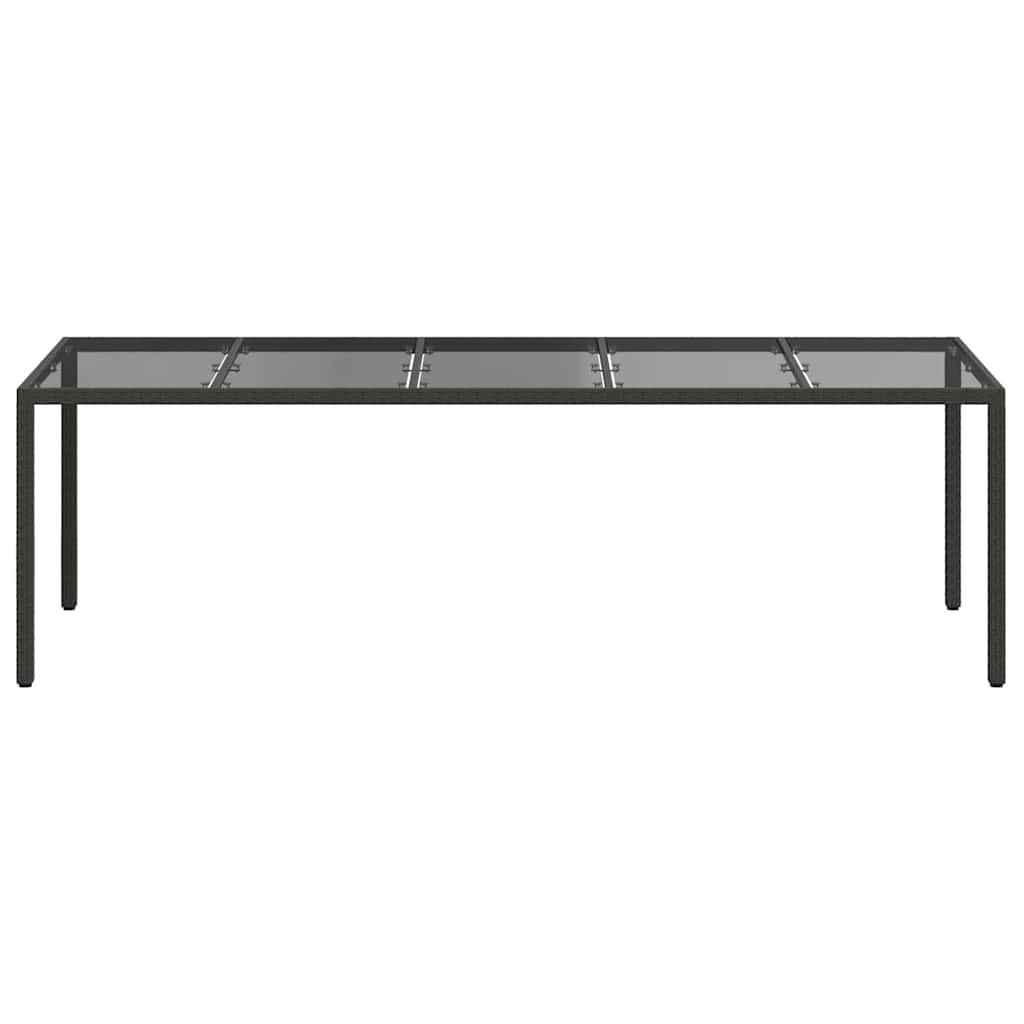 Tavolo da Giardino Nero Puro 250 x 100 x 75 cm polyrattan