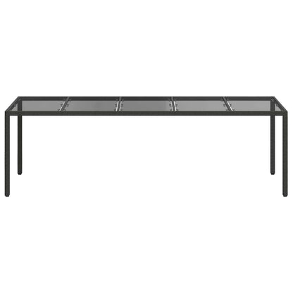 Tavolo da Giardino Nero Puro 250 x 100 x 75 cm polyrattan