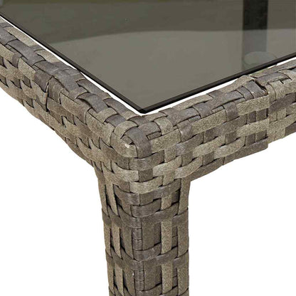 Tavolo da Giardino Grigio 250 x 100 x 75 cm polyrattan