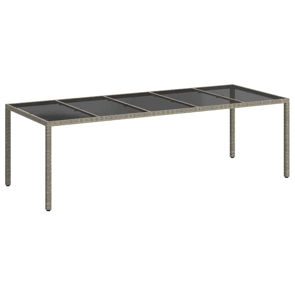 Tavolo da Giardino Grigio 250 x 100 x 75 cm polyrattan