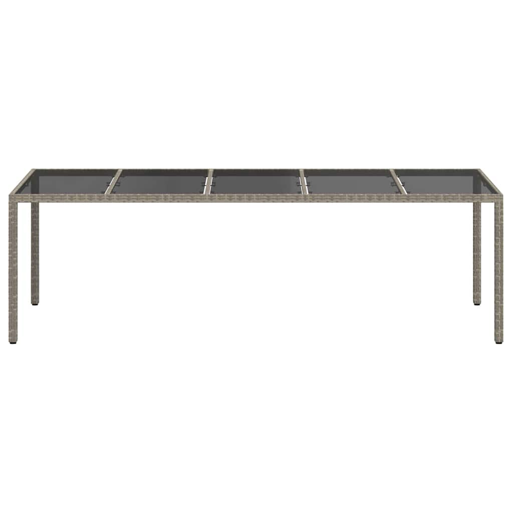 Tavolo da Giardino Grigio 250 x 100 x 75 cm polyrattan