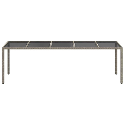 Tavolo da Giardino Grigio 250 x 100 x 75 cm polyrattan