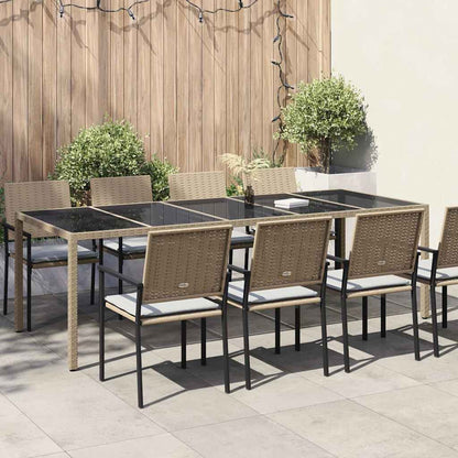 Tavolo da Giardino Beige 250 x 100 x 75 cm polyrattan