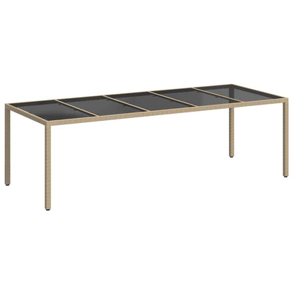 Tavolo da Giardino Beige 250 x 100 x 75 cm polyrattan | homemem39