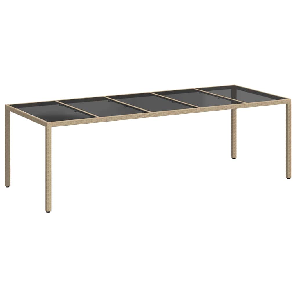 Tavolo da Giardino Beige 250 x 100 x 75 cm polyrattan
