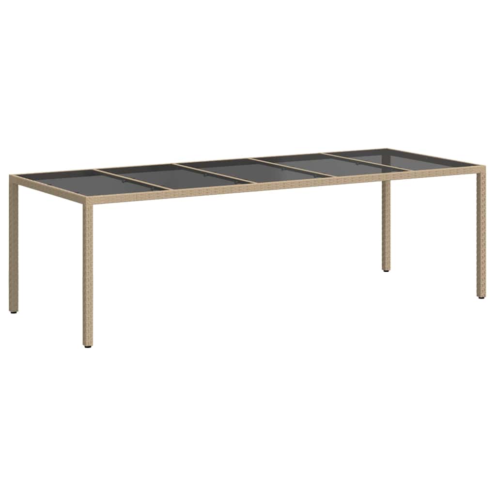 Tavolo da Giardino Beige 250 x 100 x 75 cm polyrattan