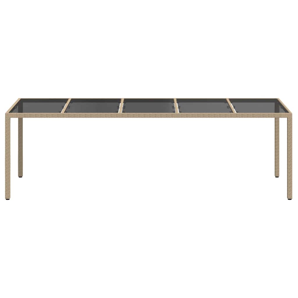 Tavolo da Giardino Beige 250 x 100 x 75 cm polyrattan