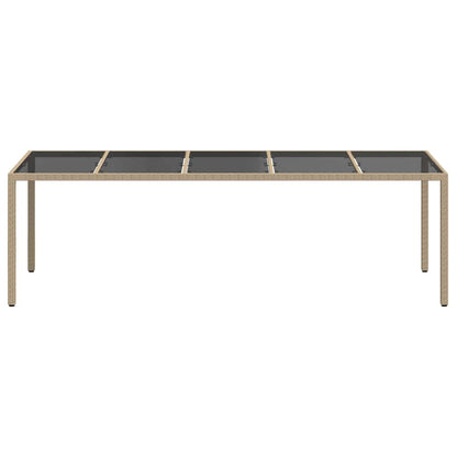 Tavolo da Giardino Beige 250 x 100 x 75 cm polyrattan