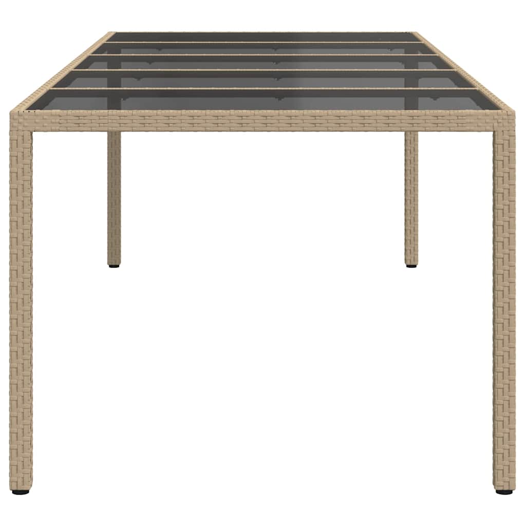 Tavolo da Pranzo da Giardino Beige 250 x 100 x 75 cm polyrattan