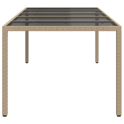 Tavolo da Pranzo da Giardino Beige 250 x 100 x 75 cm polyrattan