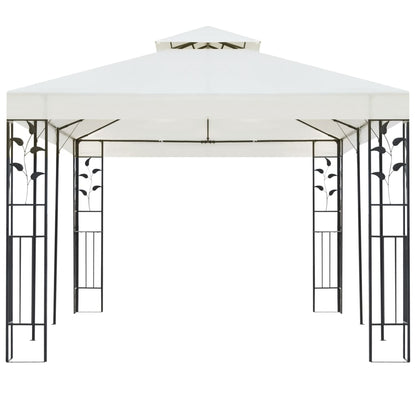 Gazebo con Tetto Doppio Bianco 6x3 m in Acciaio | homemem39