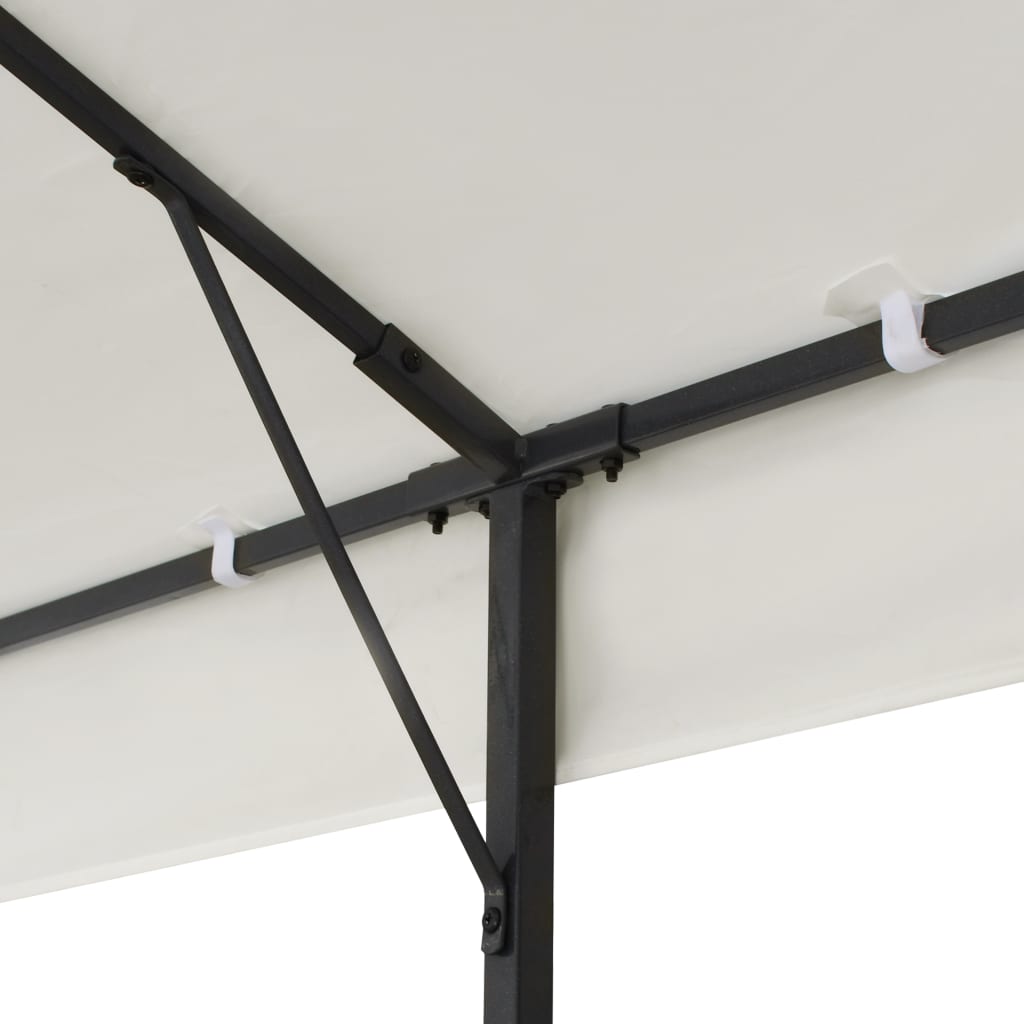 Gazebo con Tetto Doppio Bianco 6x3 m in Acciaio | homemem39