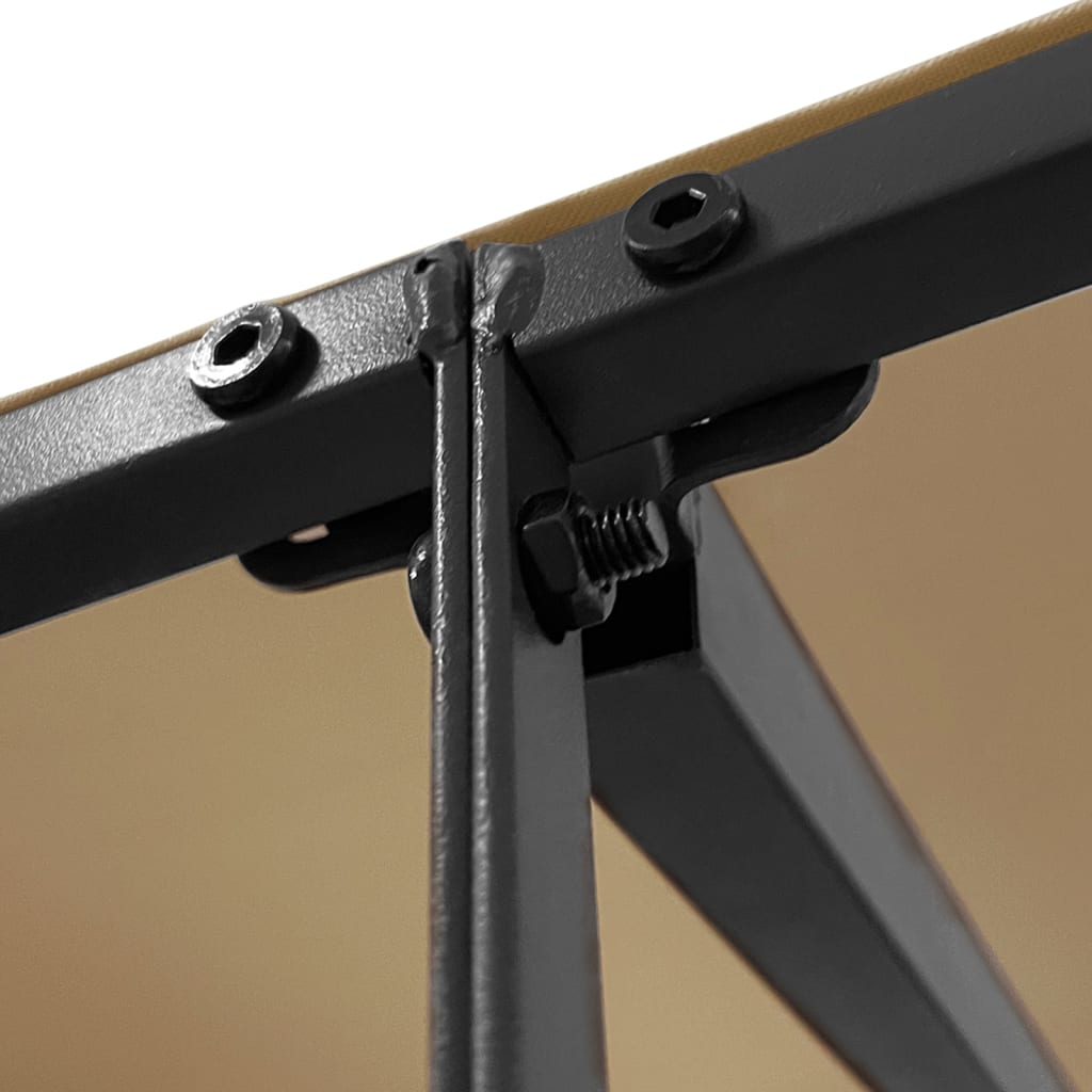 Tettoia Tortora 2x2,3 m 180 g/m² Tessuto e Acciaio | homemem39