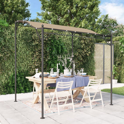 Tettoia Tortora 2x2,3 m 180 g/m² Tessuto e Acciaio | homemem39