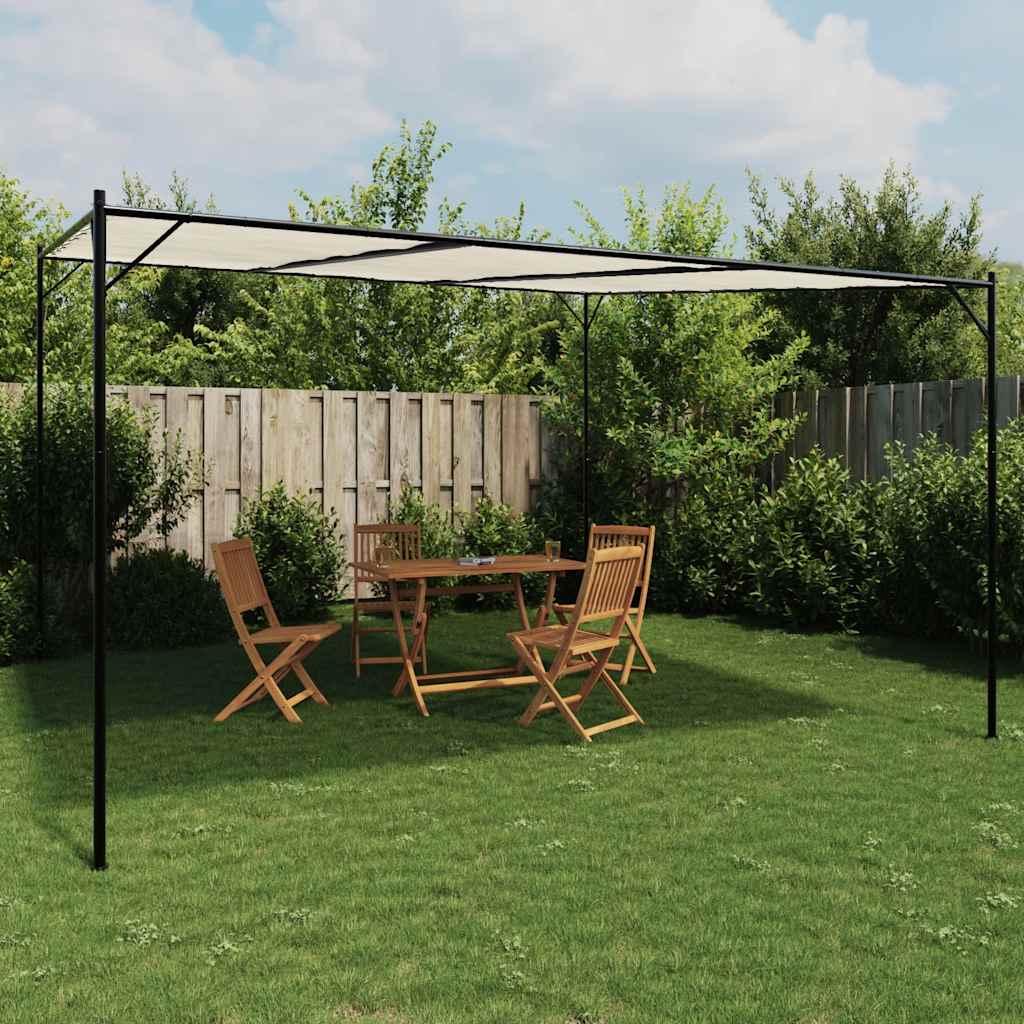 Gazebo Bianco 4x4 m 180 g/m² Tessuto e Acciaio | homemem39
