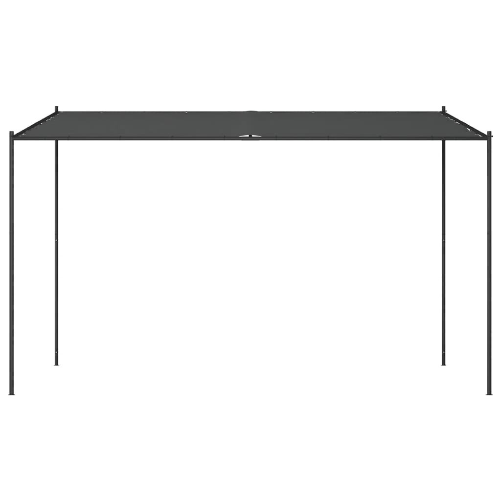 Gazebo Antracite 4x4 m 180 g/m² Tessuto e Acciaio - homemem39