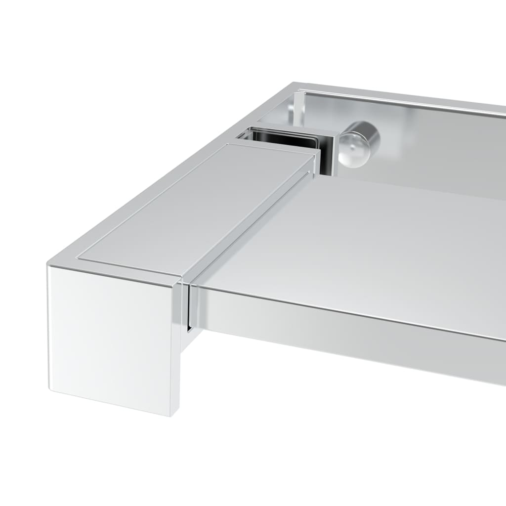 Mensola Doccia per Parete Doccia Walk-in Cromo 80 cm Alluminio