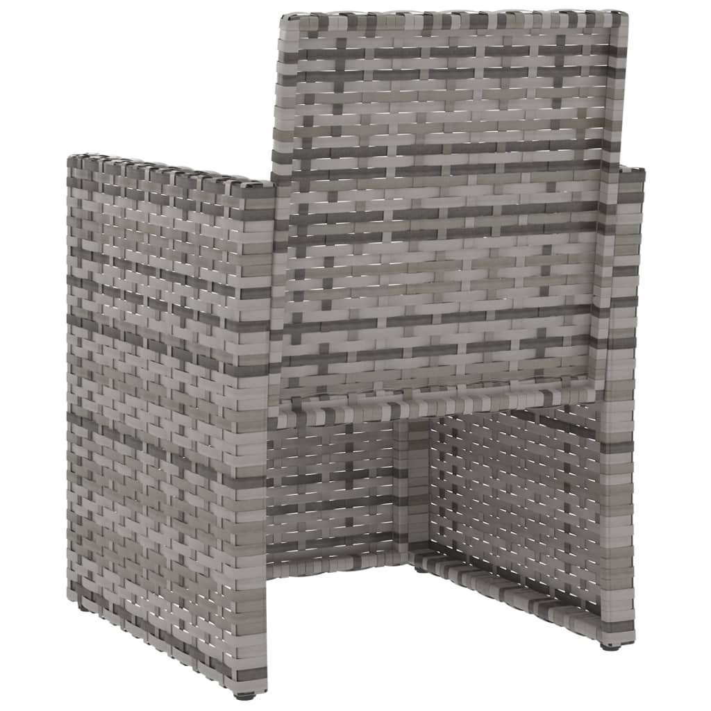 Poltrona da Giardino con Cuscini Grigia in Polyrattan | homemem39