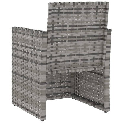 Poltrona da Giardino con Cuscini Grigia in Polyrattan | homemem39