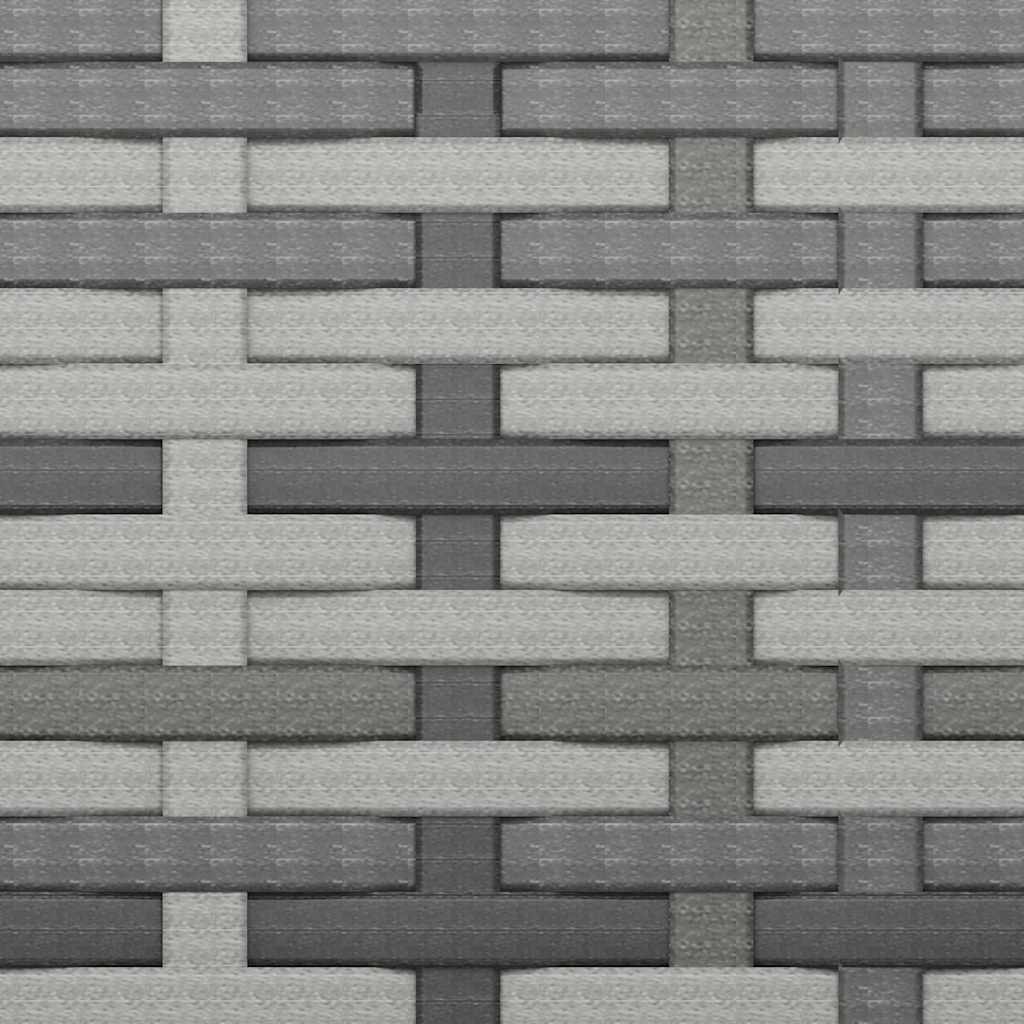 Divano da Giardino a 3 Posti con Cuscini in Polyrattan Grigio - homemem39