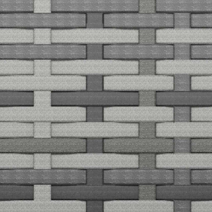 Divano da Giardino a 3 Posti con Cuscini in Polyrattan Grigio - homemem39