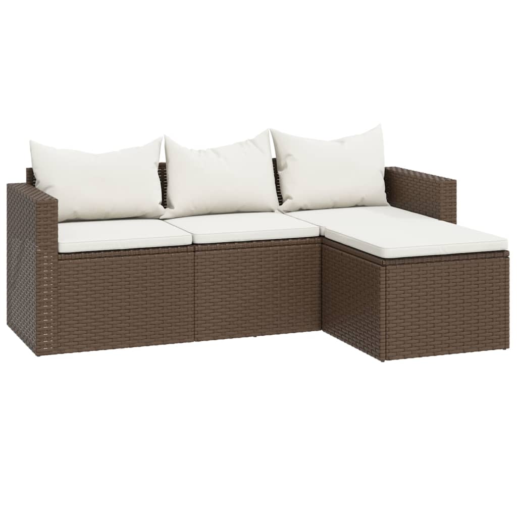 Set Mobili da Giardino Marrone in Polyrattan | homemem39