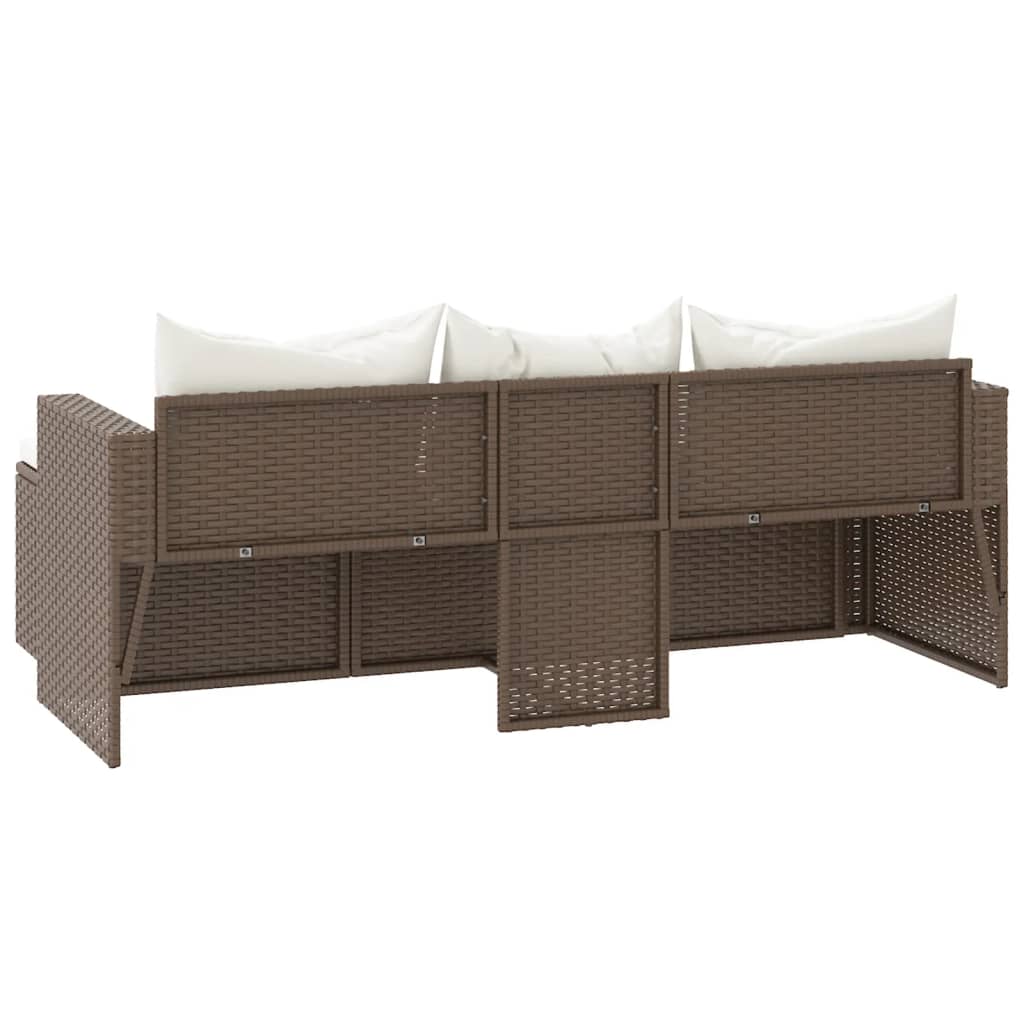 Set Mobili da Giardino Marrone in Polyrattan | homemem39