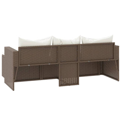 Set Mobili da Giardino Marrone in Polyrattan | homemem39