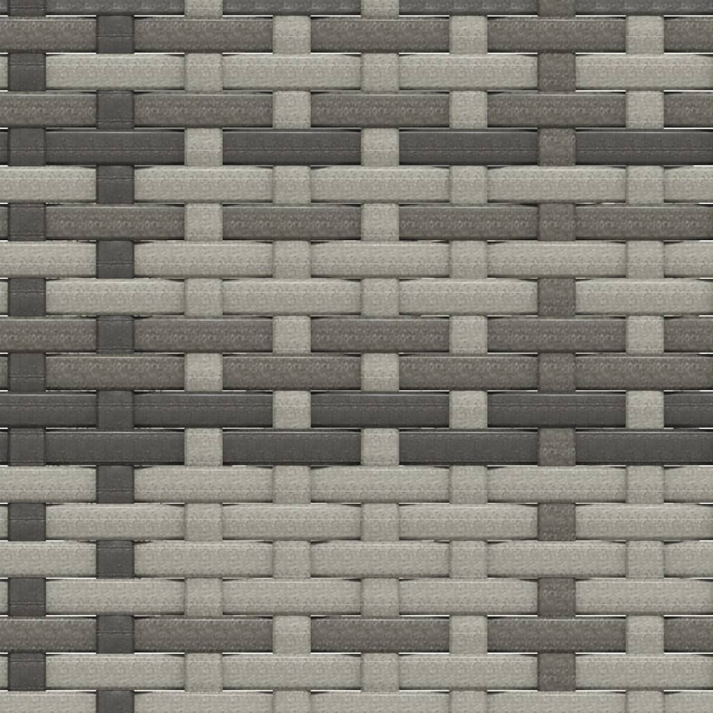 Set Divani da Giardino 3 pz con Cuscini in Polyrattan Grigio - homemem39