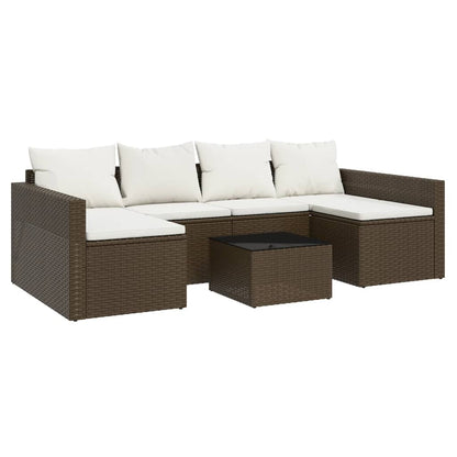 Set Divani da Giardino 2 pz con Cuscini in Polyrattan Marrone - homemem39