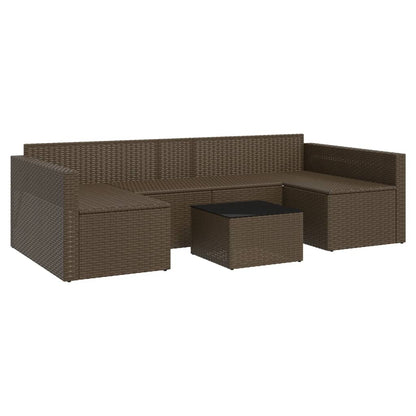 Set Divani da Giardino 2 pz con Cuscini in Polyrattan Marrone - homemem39