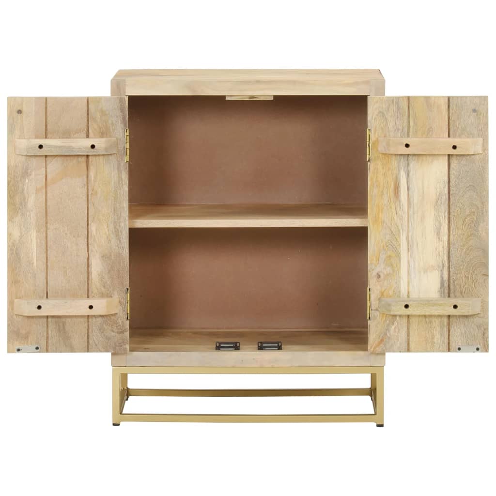 Sideboard with 2 doors 55x30x70 cm in solid mango wood