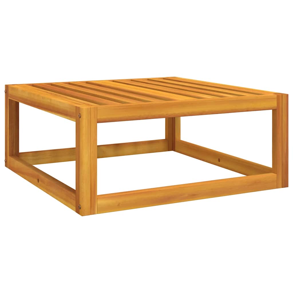 Poggiapiedi Giardino con Cuscino Grigio Chiaro Massello Acacia - homemem39