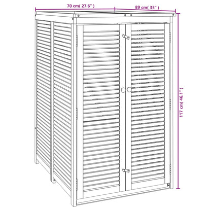 Copribidone Singolo 70x89x117 cm in Legno Massello di Acacia - homemem39