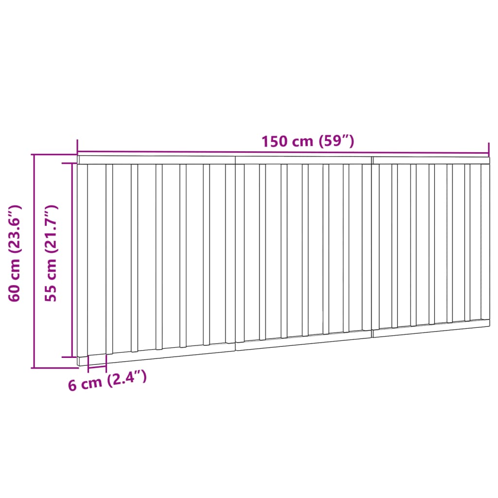 Cancelletto per cani pieghevole a 3 pannelli 150 cm in legno di pioppo | homemem39