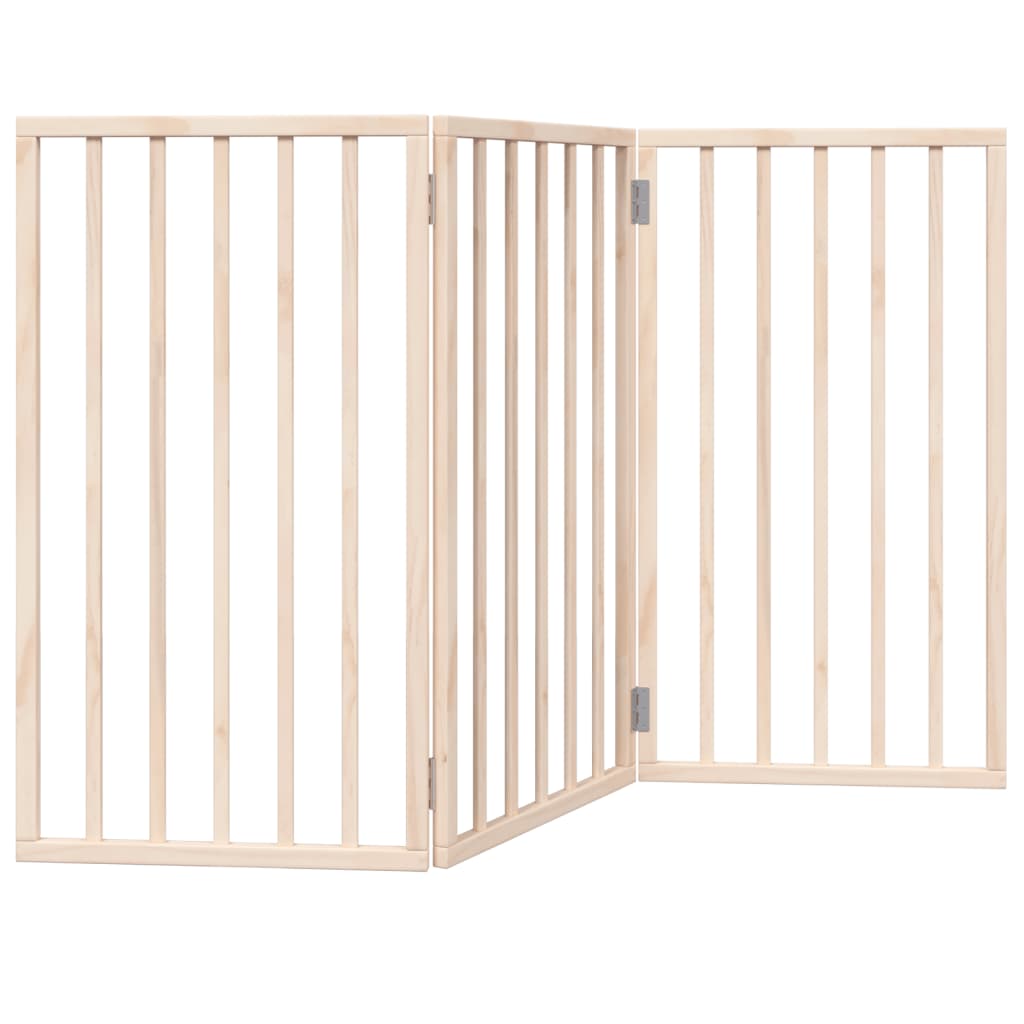 Cancelletto per cani pieghevole a 3 pannelli 150 cm in legno di pioppo | homemem39