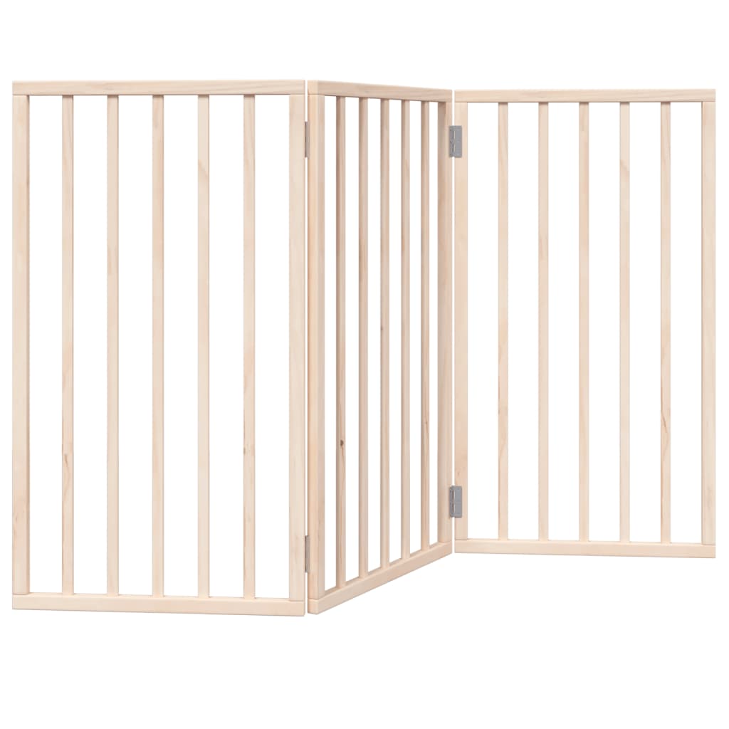 Cancelletto per cani pieghevole a 3 pannelli 150 cm in legno di pioppo | homemem39