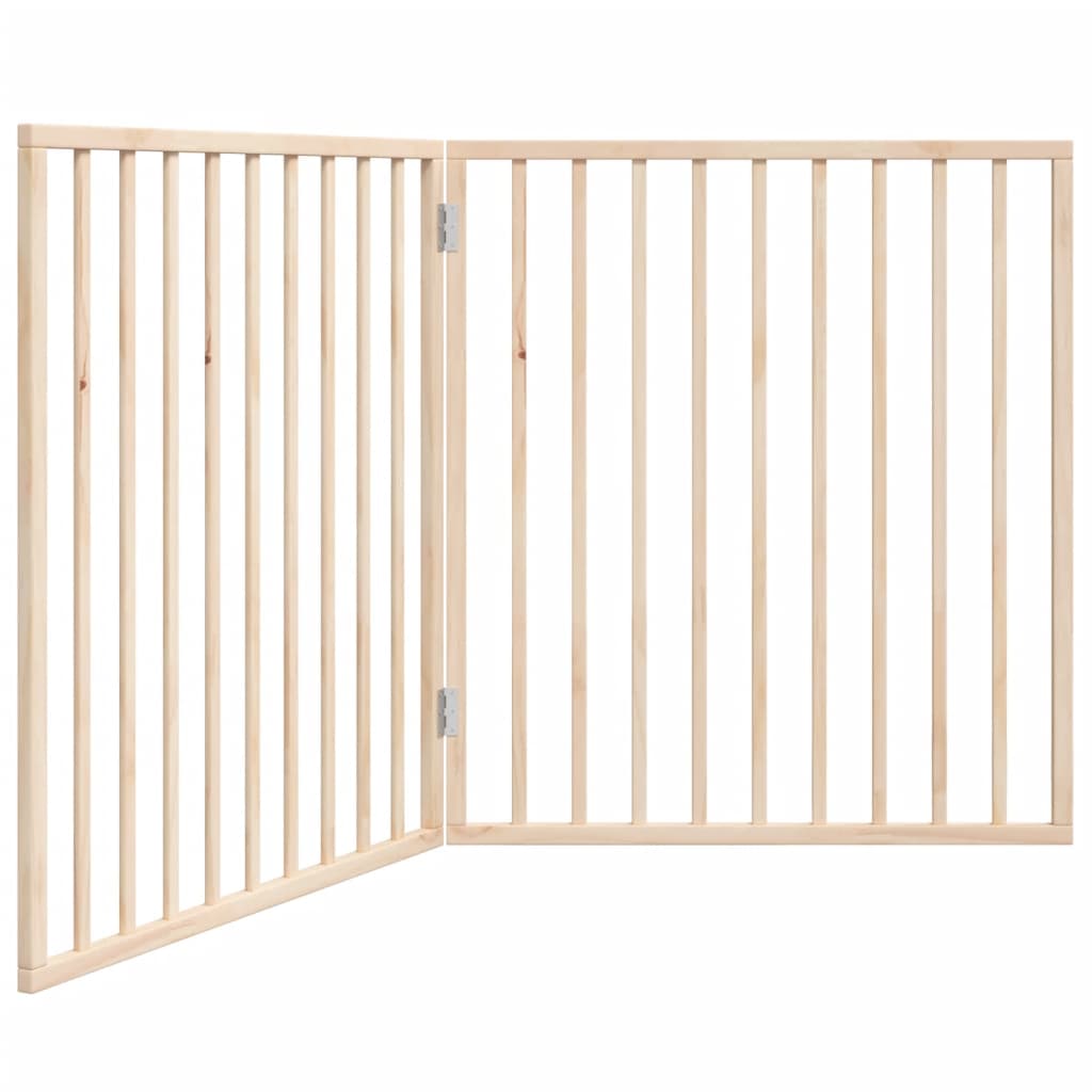 Cancelletto per cani pieghevole 2 pannelli 160 cm in legno di pioppo | homemem39