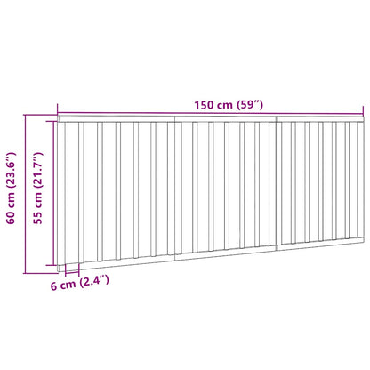 Cancello per Cani Pieghevole 3 Pannelli Bianco 150 cm Pioppo | homemem39