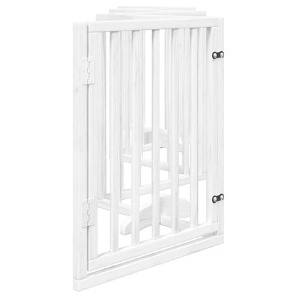 Cancello Cani Porta Pieghevole Bianco 6 Pannelli 300 cm Pioppo | homemem39