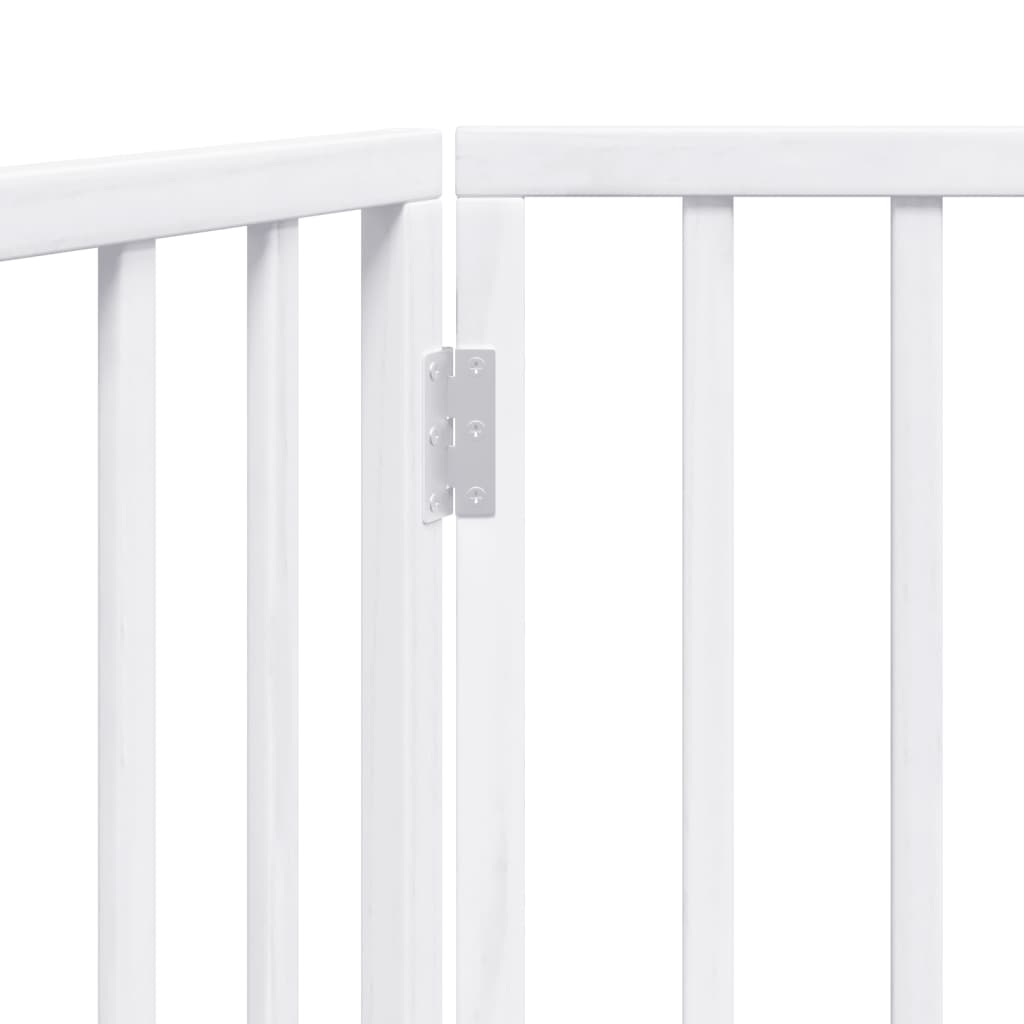 Cancelletto per cani pieghevole a 3 pannelli bianco 150 cm in legno di pioppo | homemem39