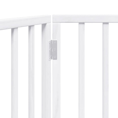 Cancelletto per cani pieghevole a 3 pannelli bianco 150 cm in legno di pioppo | homemem39