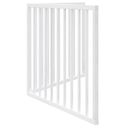 Cancelletto per cani pieghevole 2 pannelli bianco 160 cm in legno di pioppo | homemem39