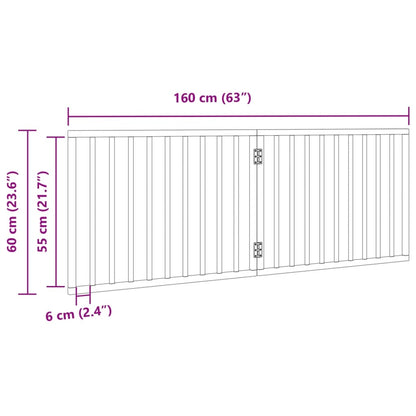 Cancelletto per cani pieghevole 2 pannelli bianco 160 cm in legno di pioppo