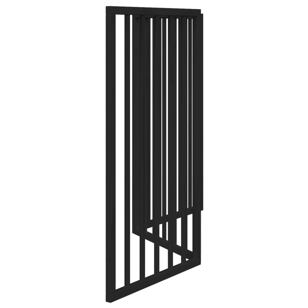 Cancello per Cani Pieghevole 3 Pannelli Nero 150cm Legno Pioppo | homemem39