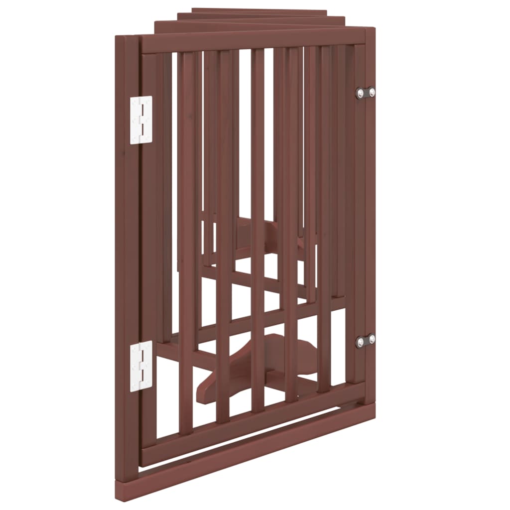 Cancello Cani Porta Pieghevole Marrone 6 Pannelli 300cm Pioppo | homemem39