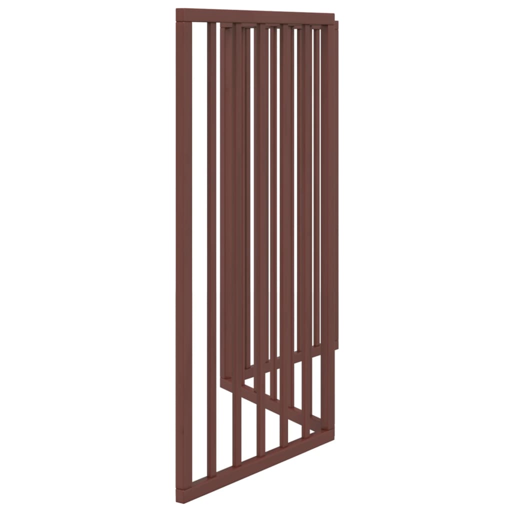 Cancello Cani Pieghevole 3 Pannelli Marrone 150cm Legno Pioppo | homemem39