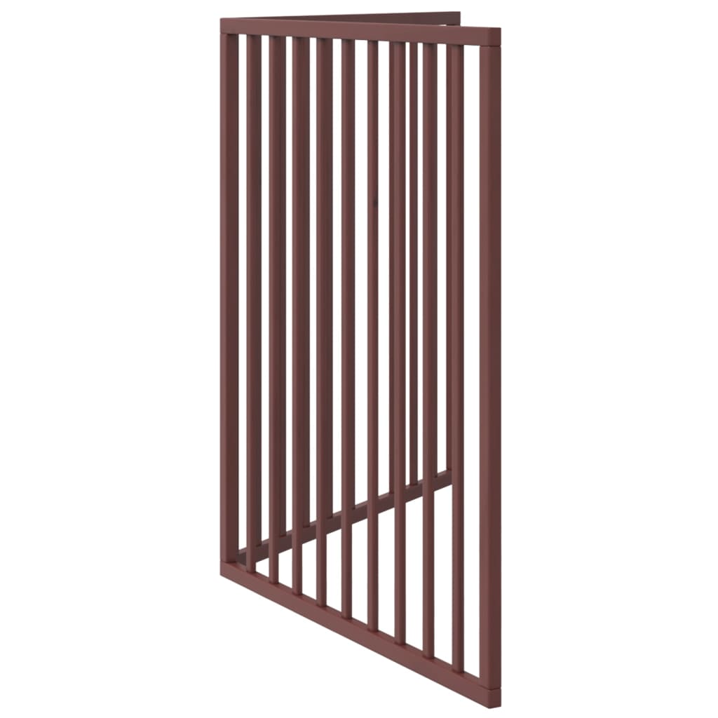Cancello Cani Pieghevole 2 Pannelli Marrone 160cm Legno Pioppo | homemem39