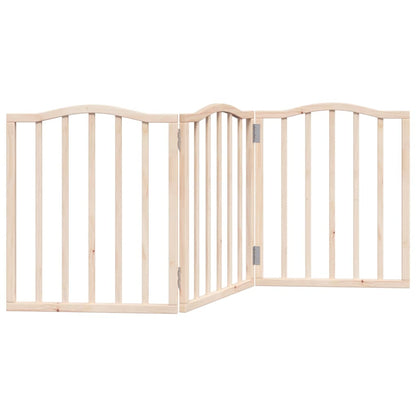 Cancello per Cani Pieghevole 3 Pannelli 150 cm Legno di Pioppo | homemem39